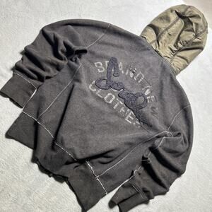 Y2k 2000s Triple Five Soul Hoodie Mens Medium Hybrid 555 Distressed Affliction